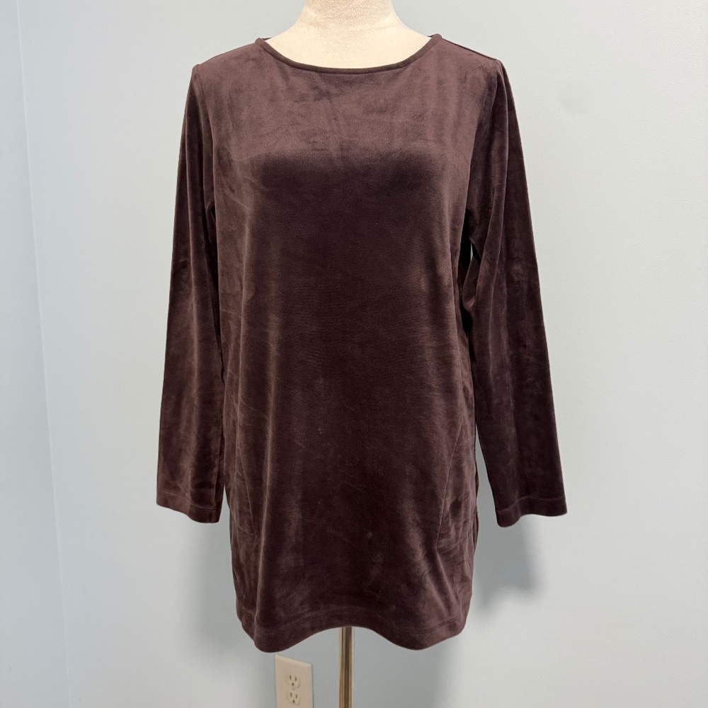 J. Jill Pure Jill Velvet Tunic side pockets Size M